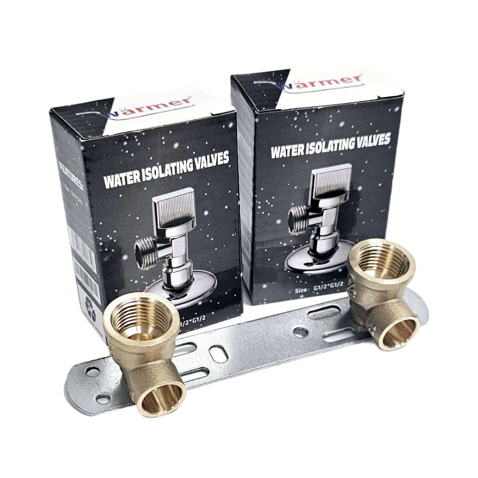 Box Shower Isolation Wrmer System Concealed Wall Plate Shower Bracket with 1/2×1/2 inch ...