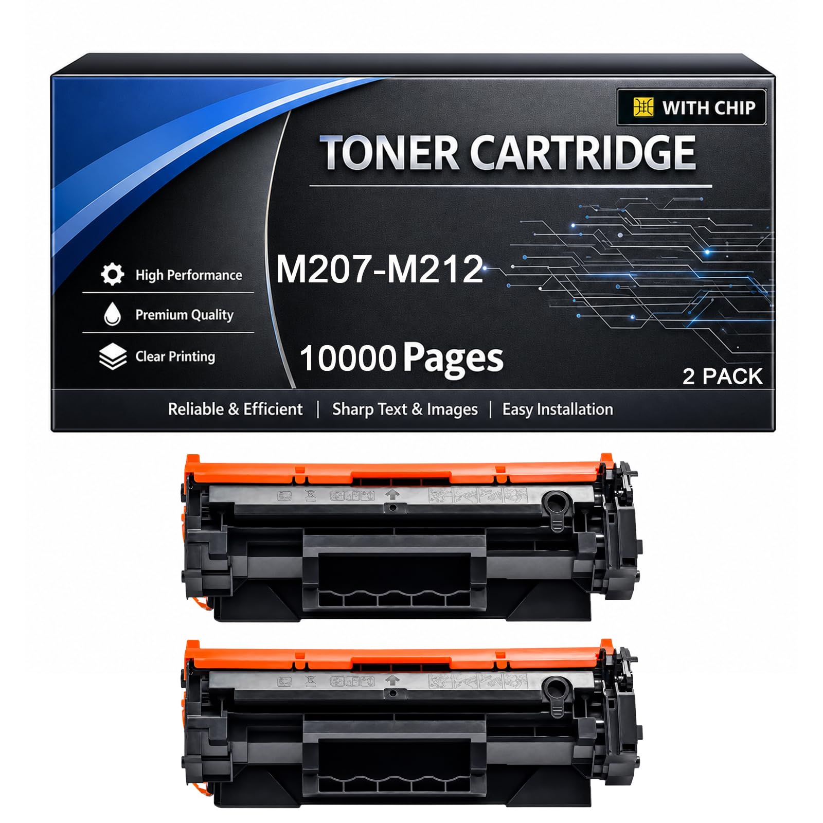 Cartuccia toner M207-M212 con chip compatibile con HP M207-M212 ad alta resa 10.000 pagine per stampanti LaserJet M207-M212 M207 M212