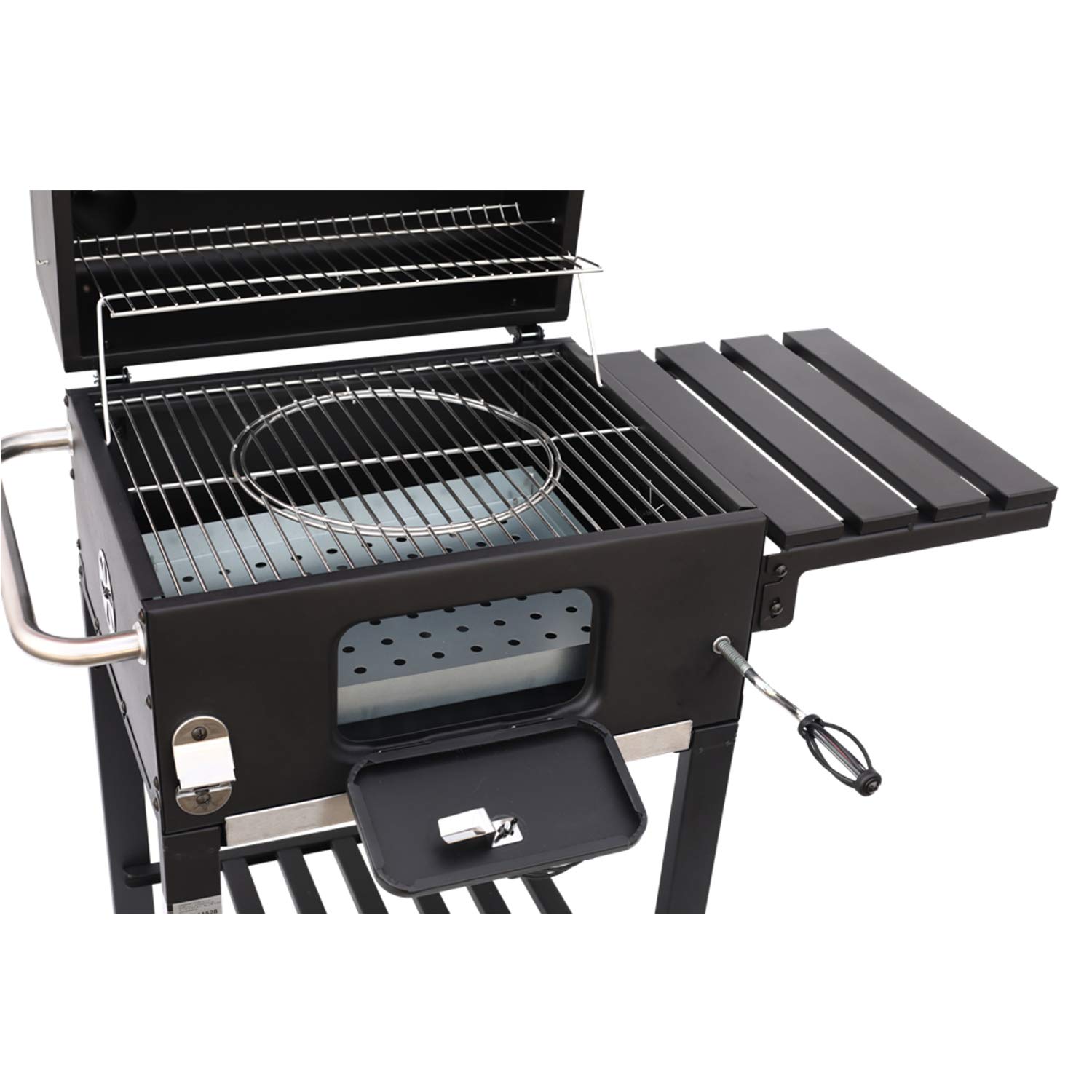 Grillchef Comfort Basic grill na kółkach, grill na węgiel drzewny na 2 kółkach, wskaźnik temperatury dla ok. 10 osób