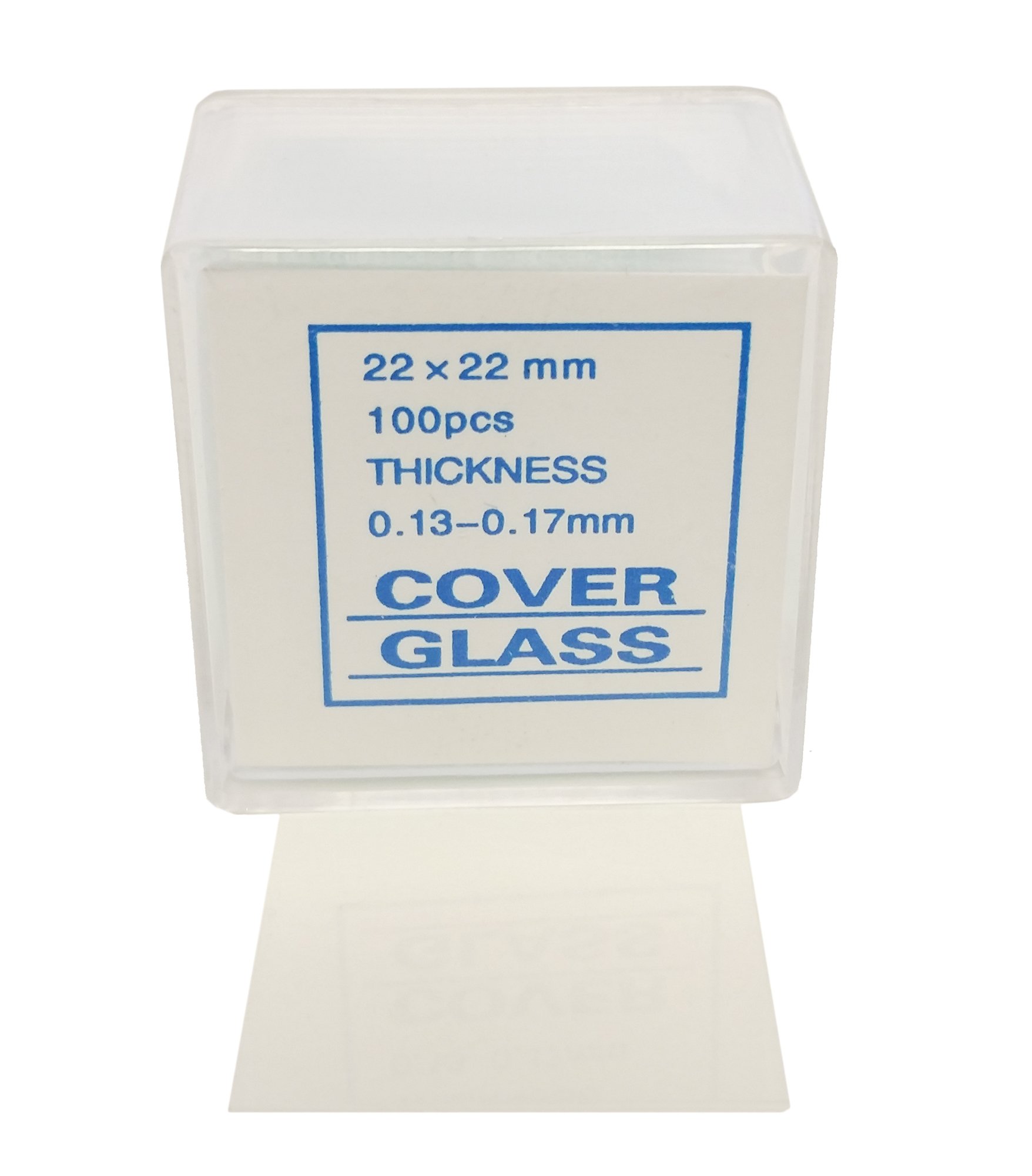 GSC International 4-13521 Coverslips, Glass, 22 mm x 22 mm, 1 Thickness, Box of 100