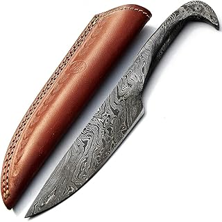 PAL 2000 KNIVES DAM-9379 Custom Handmade Forged Damascus Steel 9 Inch Fixed Blade Hunting Knife With Sheath - PAL 2000 KNIVES