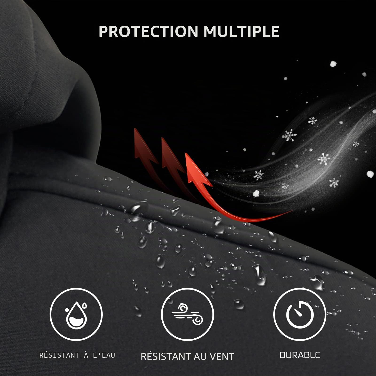CONQUECO Femme Chauffante Veste Chaud Imperméable Résistant avec Batterie pour Usage Quotidien en Hiver (M, Noir)