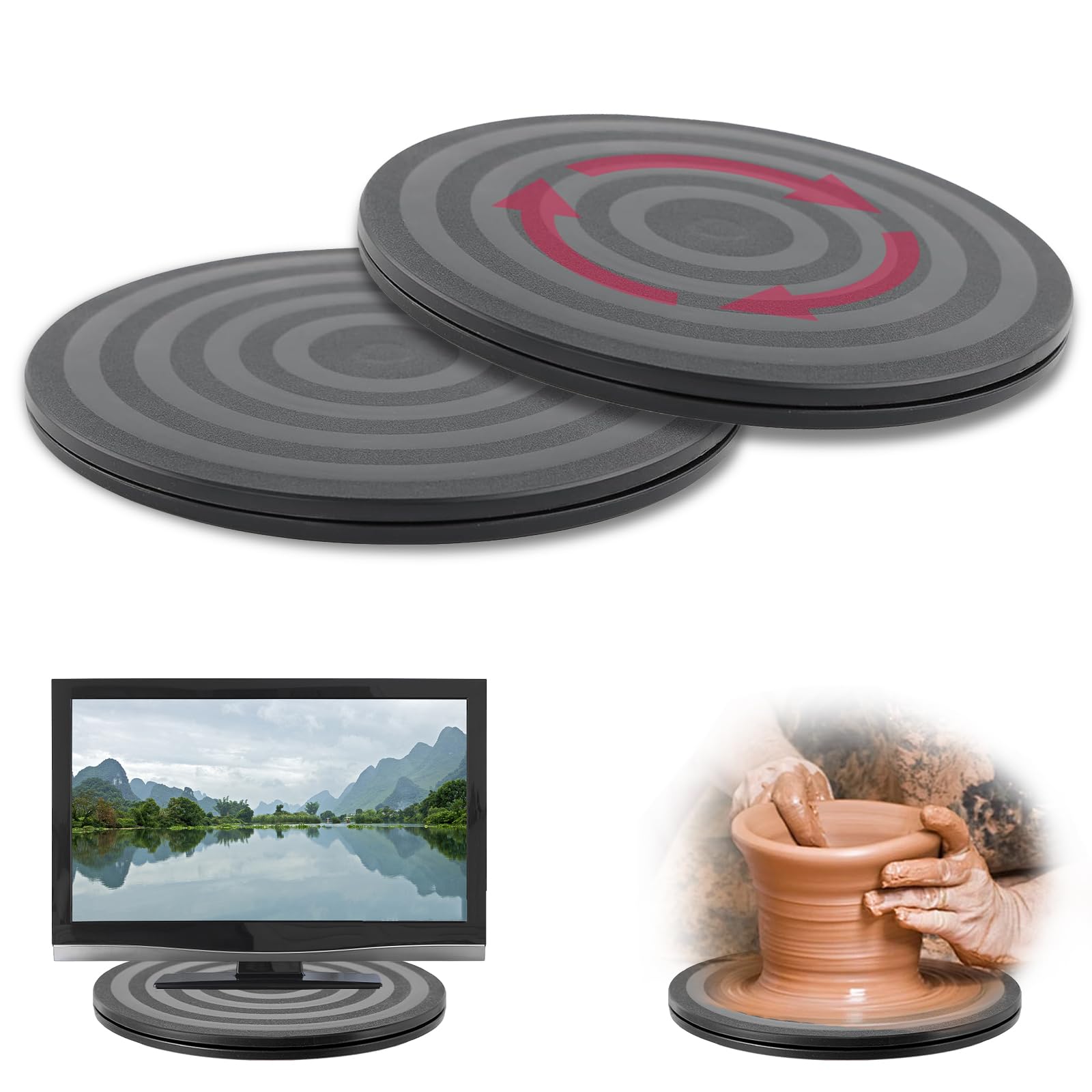 Sourcing Map Giradischi Lazy Susan 7 Pollici Con Cuscinetti A Sfera - Base Girevole Per Armadio, 20 Kg Portata