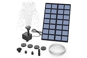 AMZTime 2.5W Solar Water Pump Kit - DIY Solar Water Fountain Pump...