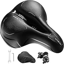 Bicycle Saddle, Comfortable Soft Memory Foam Bicycle Seat, Ergonomic Shock Absorbing, Waterproof, Breathable, Wide Bicycle...
