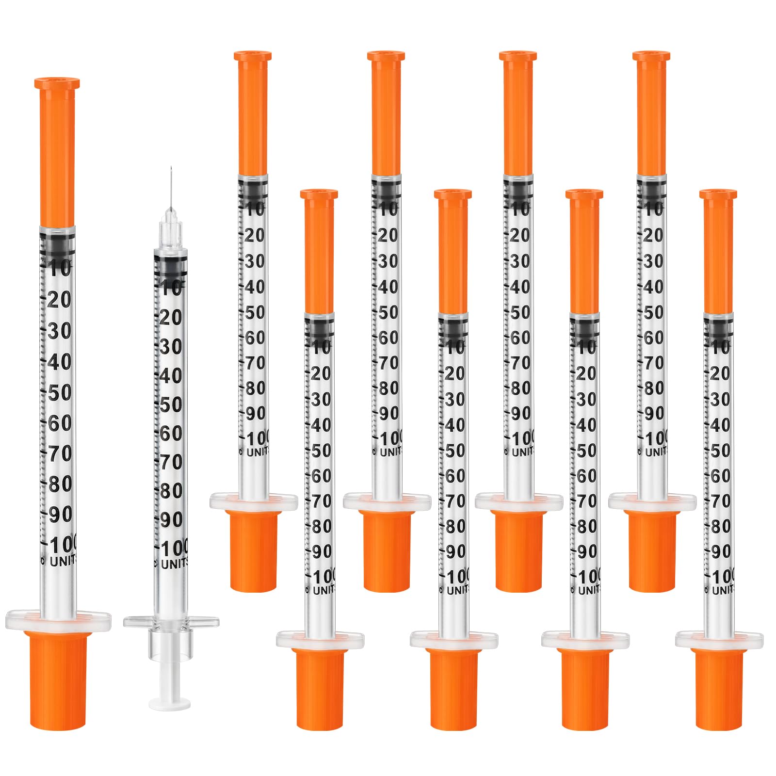 100 Pack 1ML 30G 5/16" (8mm) Disposable Syringes, Individually Wrapped Dispensing Scientific Lab Supplies(1CC 30G 5/16"-100PACK)
