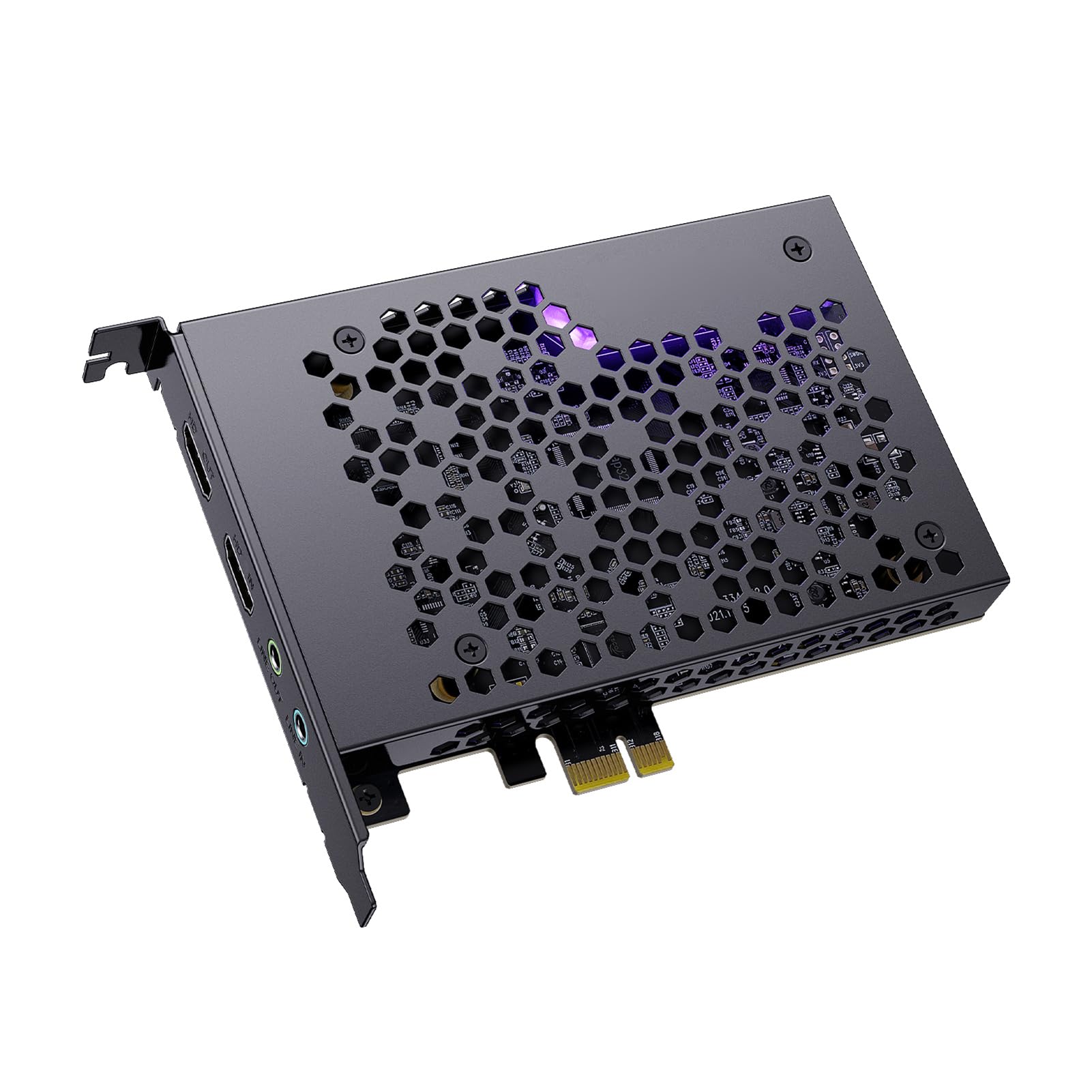 Cocoarm Scheda di Acquisizione Giochi 4K30 PCIe Gen3 X1 Scheda di Acquisizione Giochi Latenza Ultra Bassa HD Ingresso Uscita I O per la Registrazione in Streaming Utenti OBS Creatori di Contenuti