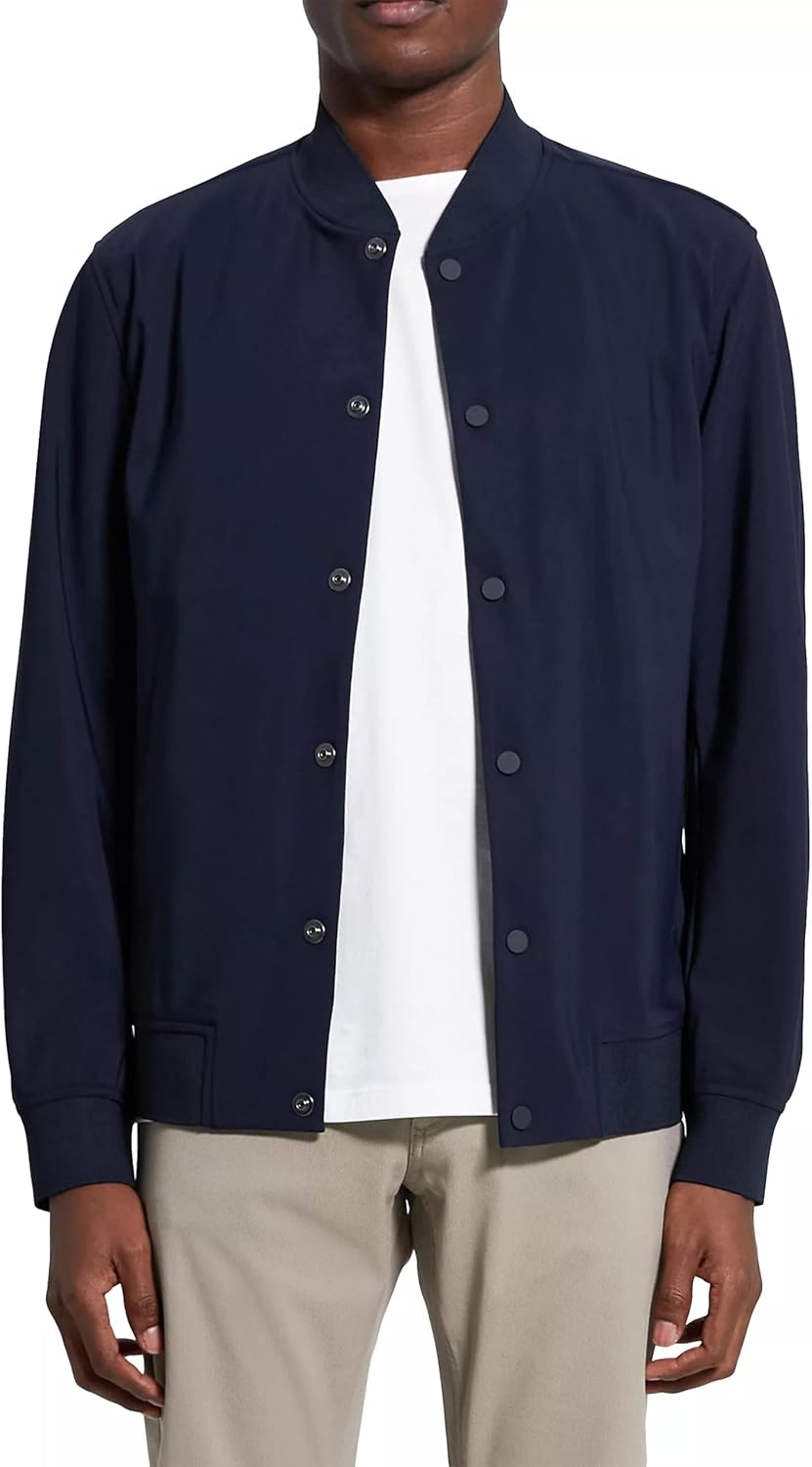 Theory Men's Murphy Jacket in Precision Ponte, Soft Grey