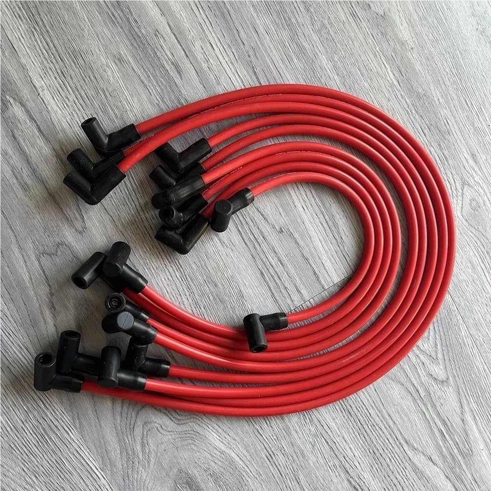 cables bujías coche Para Chevrolet Para Motores SBC BBC | Cables De 10,5 Mm Juego De Cables De Bujía De 9 Piezas
