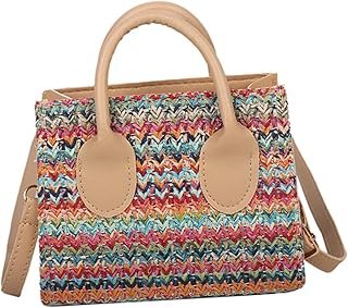 1 Peça Bolsa Mensageiro De Ombro Bolsa De Ombro Colorida Bolsa De Ombro Bolsa De Mão Para Mulheres Bolsa De Ombro De Palha Bolsa Crossbody Bolsa Mensageiro Colorida Bolsa Feminina