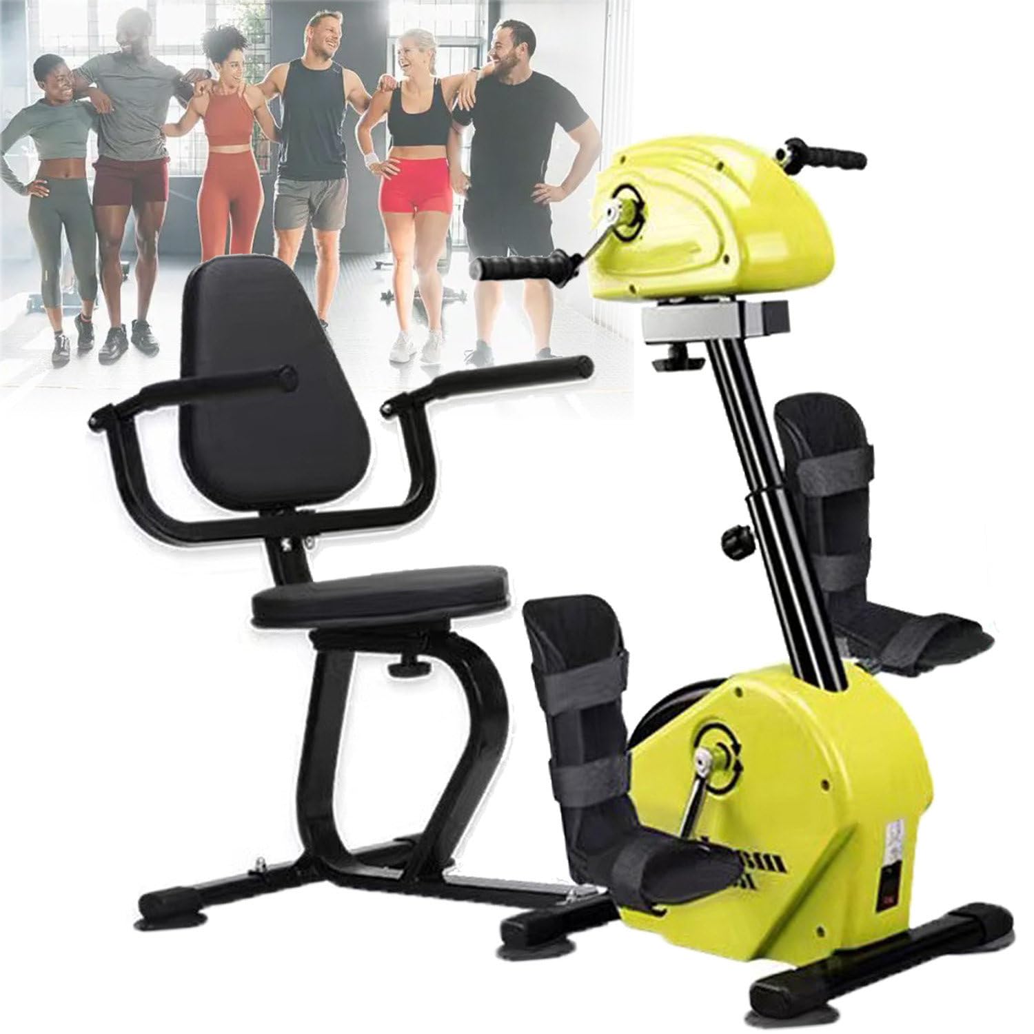 Elektryczny pedał treningowy, rower treningowy do ćwiczeń kończyn górnych i dolnych, miniaturowy sprzęt rehabilitacyjny do jazdy na rowerze dla osób starszych/niepełnosprawnych D