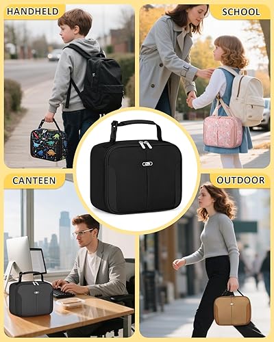 Miniatura 6 de Lonchera para niños, pequeña bolsa térmica para niños, niñas y adolescentes, lonchera ligera y reutilizable para el trabajo, oficina, escuela,
