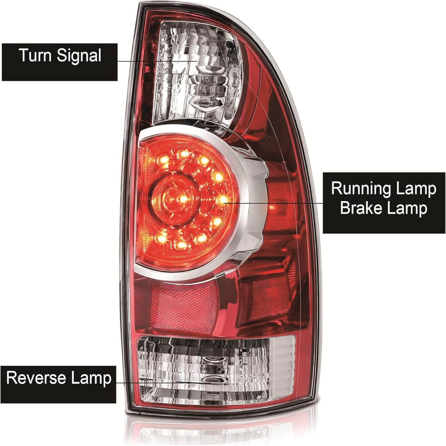 LABLT Passenger Right Rear Brake Tail Light Lamp Assembly Replacement for Tacoma 2005 2006 2007 2008 2009 2010 2011 2012 2013 2014 2015 Replacement for 8155004160
