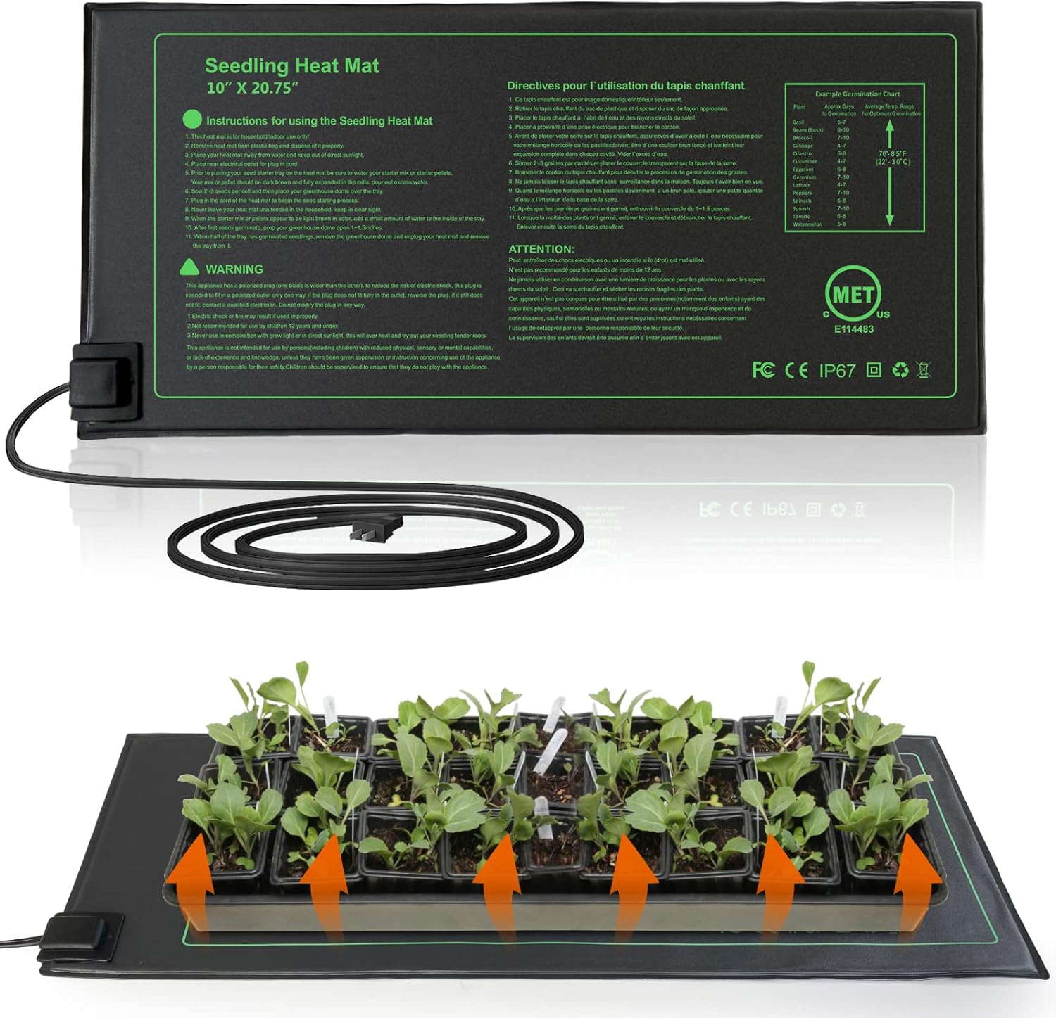 Seedling Heat Mats for Seed Starting Propagation and Increase