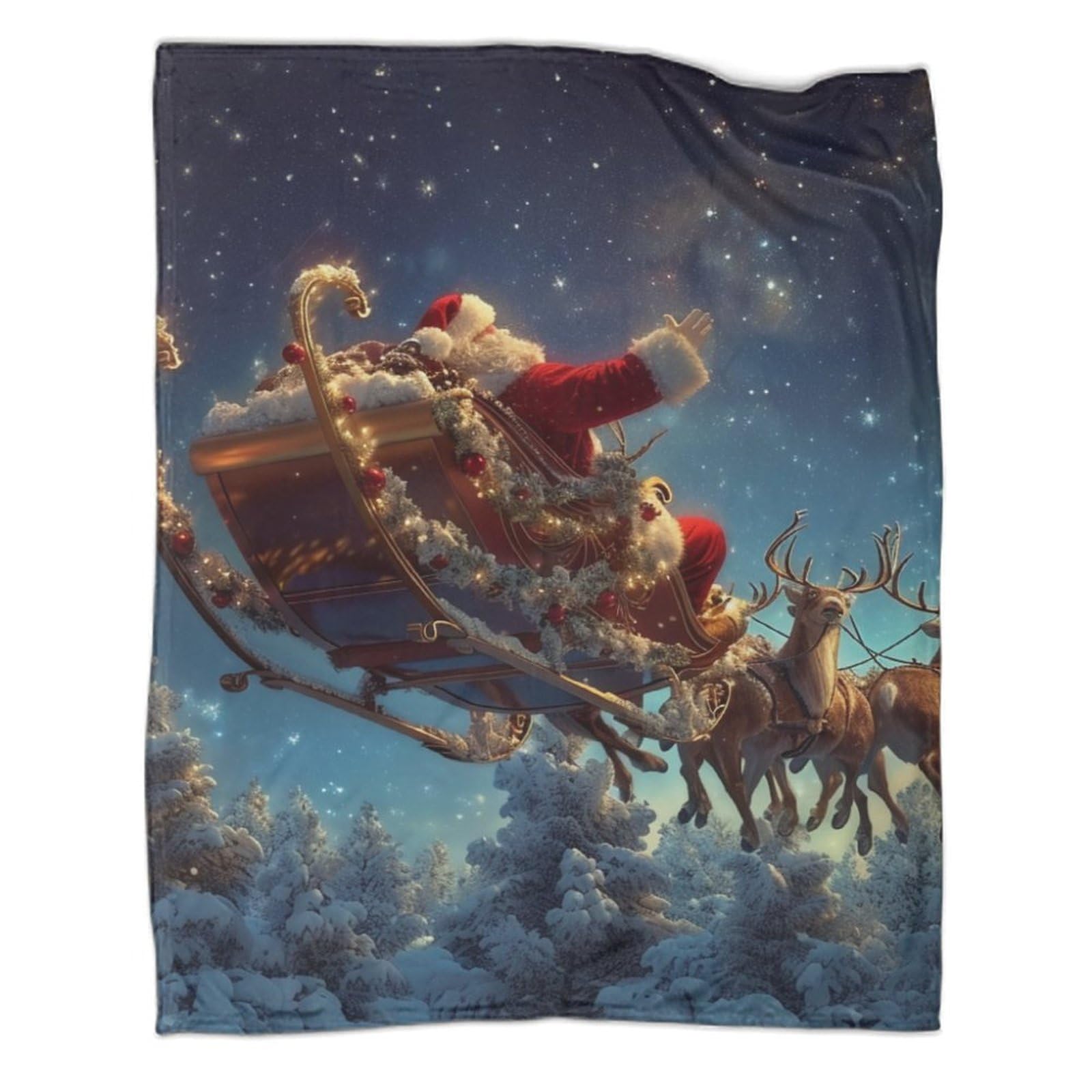 Couverture en flanelle Noël 200x230cm chaude pour canapé