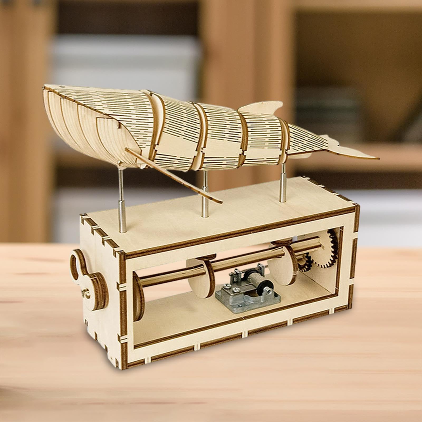Caja de Música de Rompecabezas de Madera 3D Hecha a Mano con Mecanismo Musical, Manualidades para
