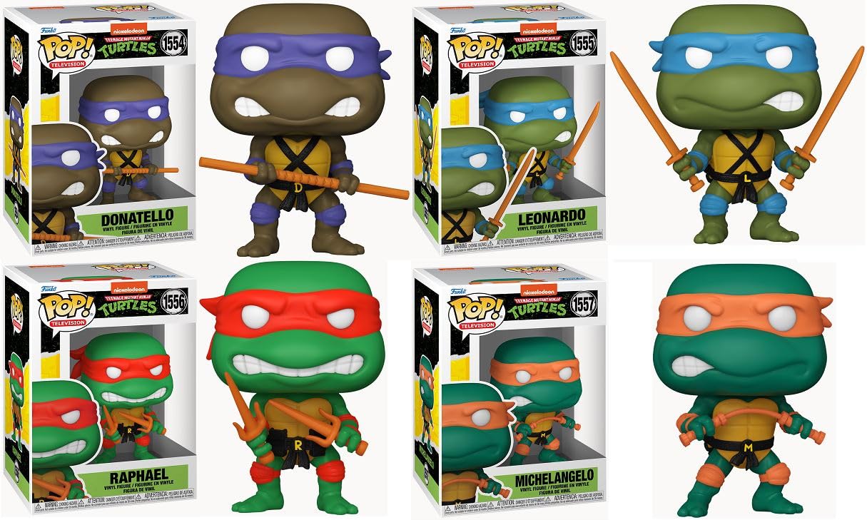 ミュータントタートルズ Funko Pop! Amazon.com: Funko Teenage Mutant Ninja Turtles Pop! Complete Set (4)