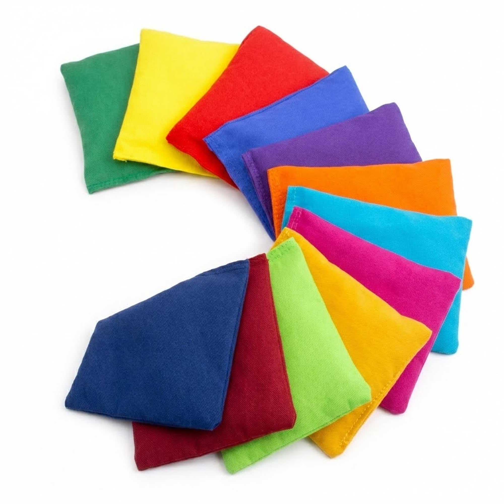 AI SPORTS Bean Bags Set – Soft Fabric Throwing Bags for PE, Sensory Play, Garden & Party Games (Pack of 12)