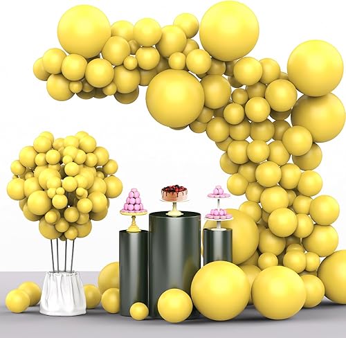 Miniatura 1 de 129 globos dorados nacarados, globos de látex de diferentes tamaños de 18, 12, 10 y 5 pulgadas, kit de globos de fiesta para fiesta de cumpleaños,