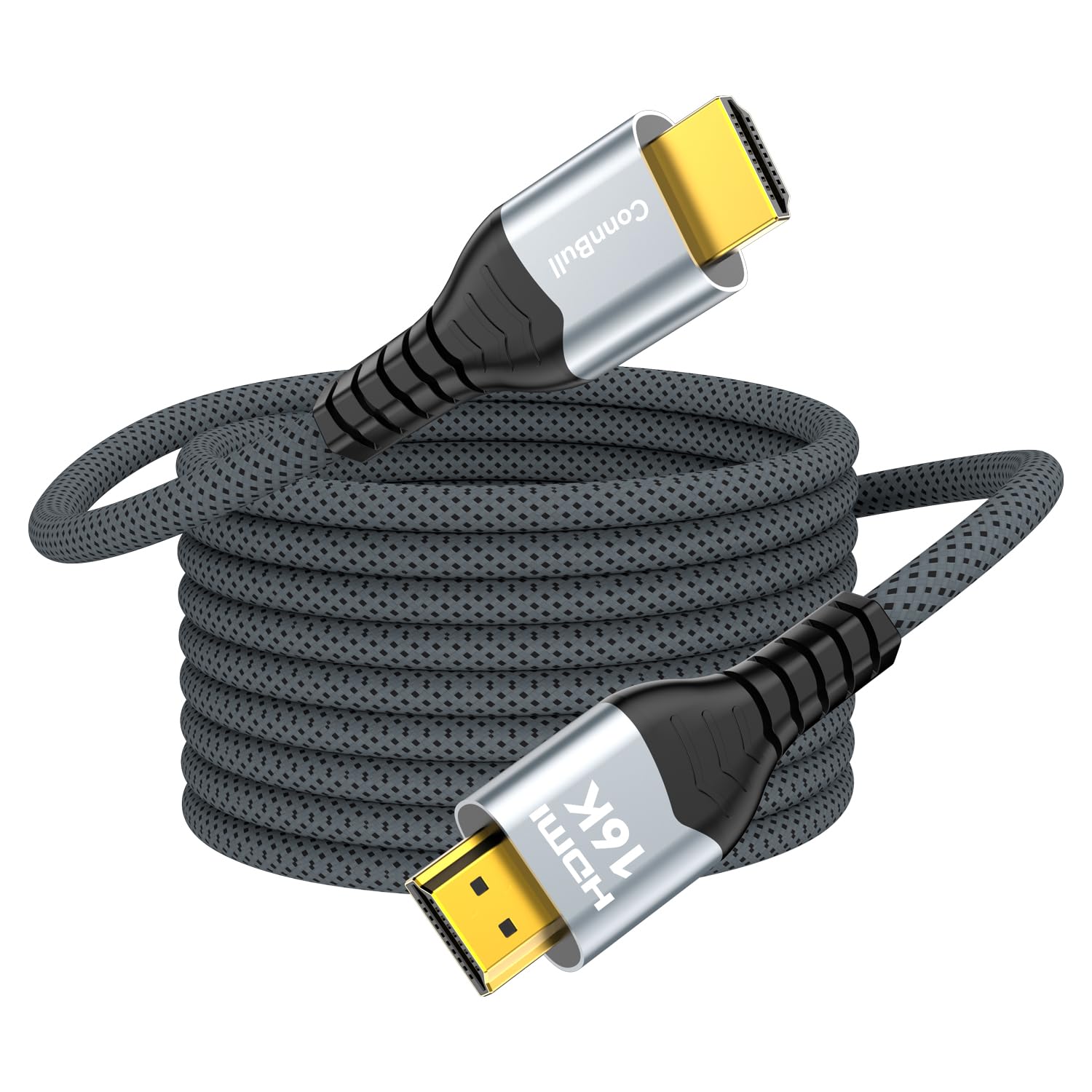 ConnBull HDMI 2.2 Kabel 96Gbps 16K 10K 8K, Ultra High Speed HDMI geflochtenes Kabel Unterstützung 4K@480Hz 8K@240Hz HDCP 2.2&2.3, Dynamische HDR, eARC, DTS: X, Kompatibel mit Roku TV/HDTV/PS5/Blu-ray