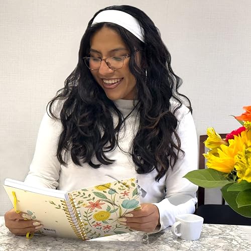 Miniatura 8 de Designer Greetings, Designer Papers - Diario de tapa flexible con banda elástica, flores de primavera, 320 páginas (6 x 8.25 pulgadas), perfecto