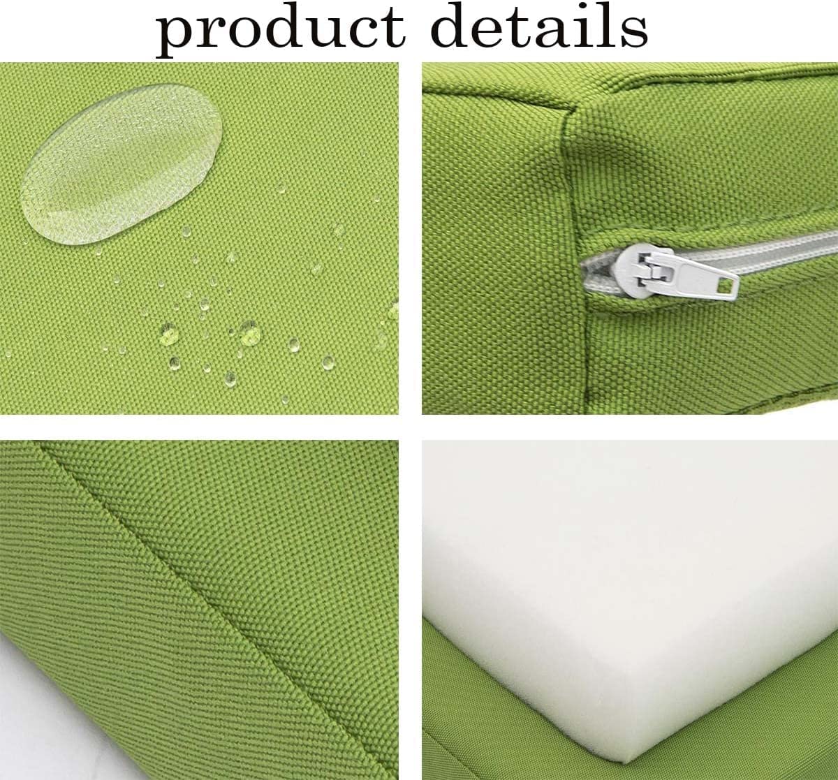 Cuscino Per Panchina Da Esterno 110x90cm - Resistente All'Acqua, Imbottito, Con Lacci - Foto 5