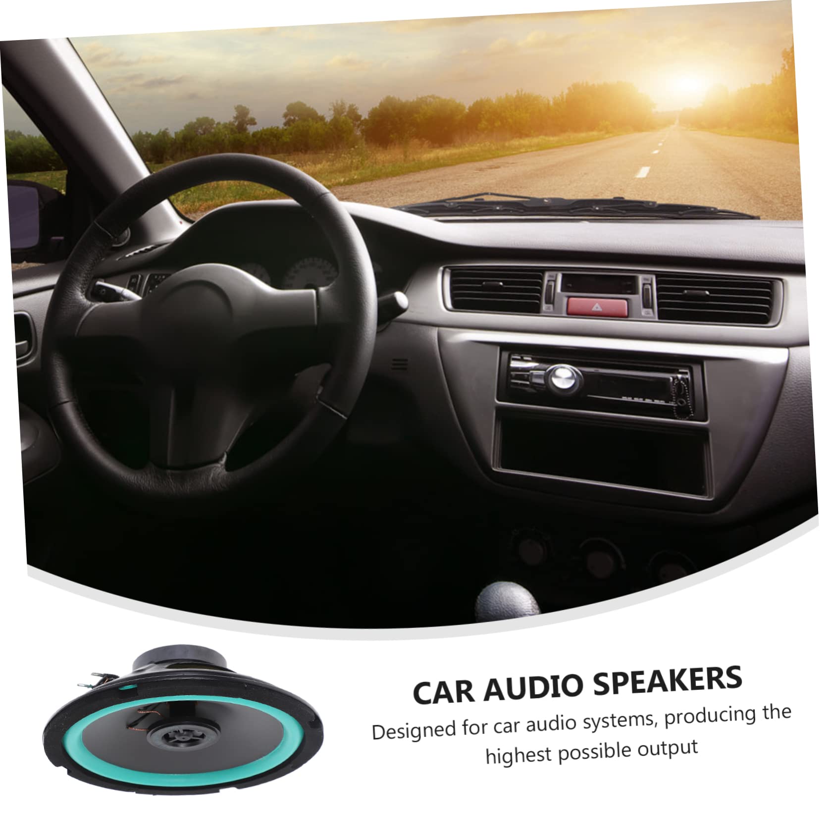 OUNONA 6.5'' Car Audio Speakers 4 Ohm Marine Speakers Raised Design for Superior Sound