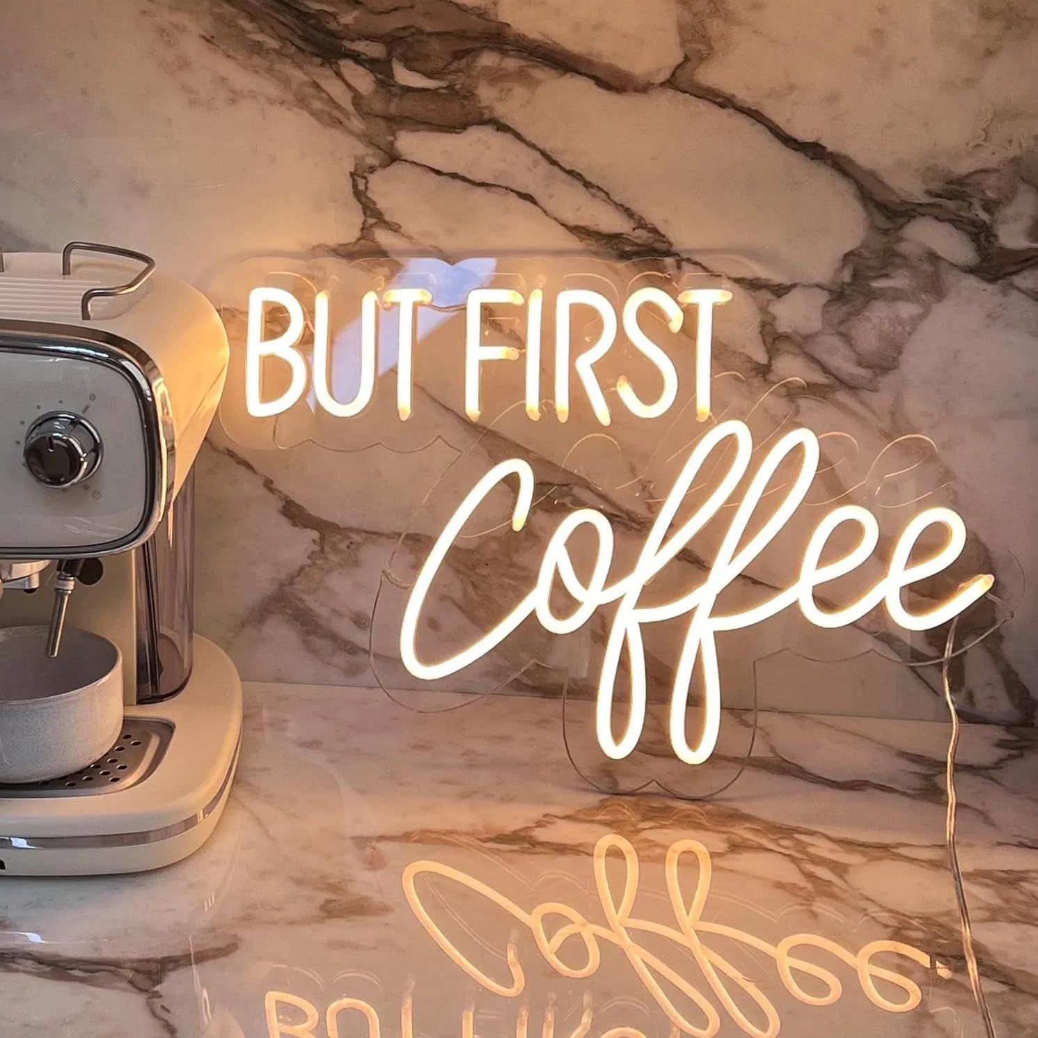 MA PRIMO Caffè Insegna Led Coffee Sign Dimmerabile per Business Bar - Neon Decorazione Della Parete Alimentato USB Luminoso