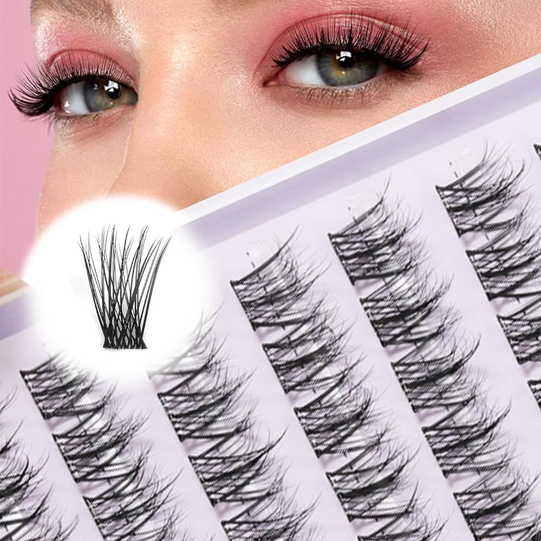 Set 10 Paia Ciglia Finte 3D Autoadesive Senza Colla, Riutilizzabili Naturali, Ciglia Voluminose per Donna, Look Trucco Occhi Elegante e Quotidiano