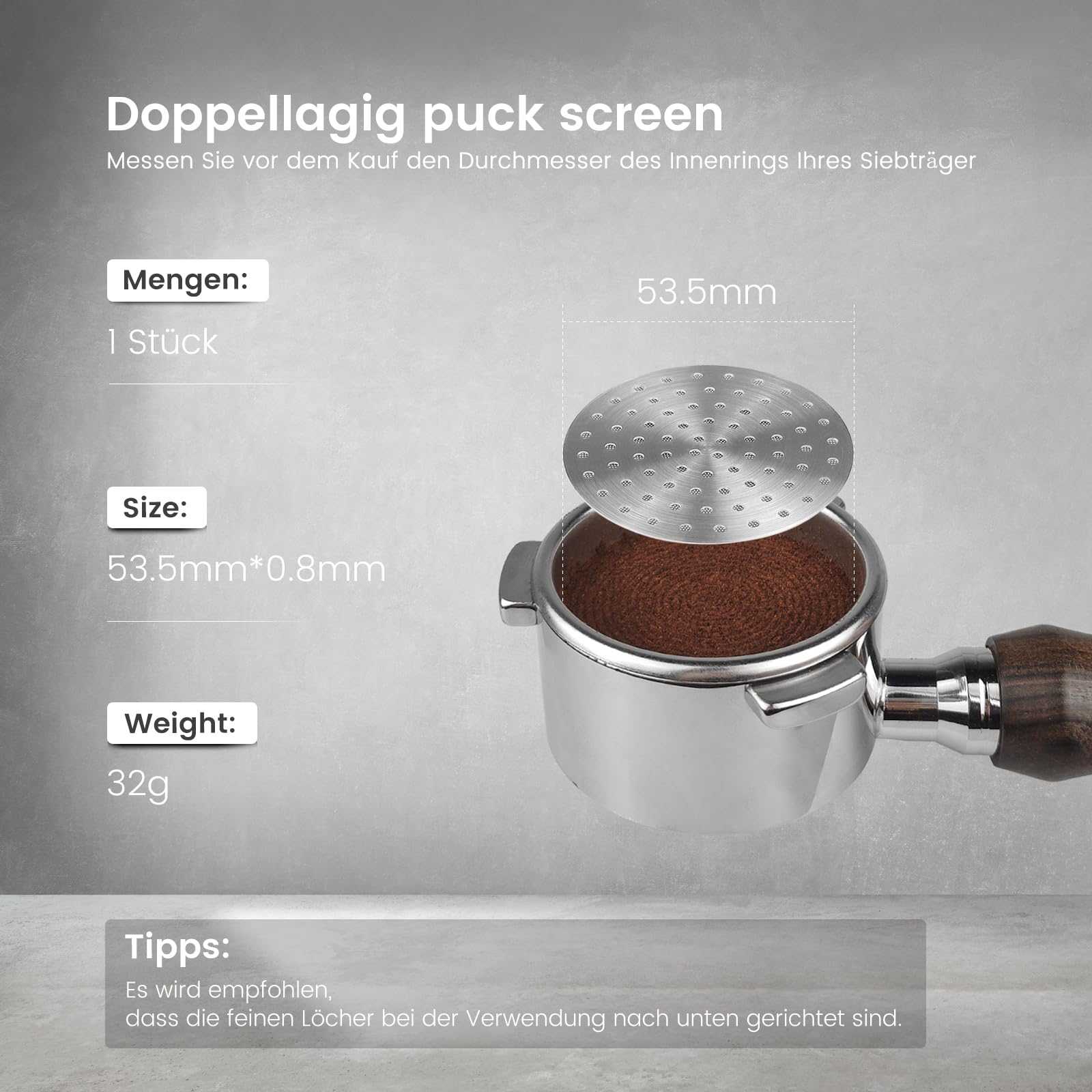 2 Stück Puck Screen 51mm Für Espresso – 1,7mm Dick, 150µm Filter, Edelstahl 316 Für Siebträger