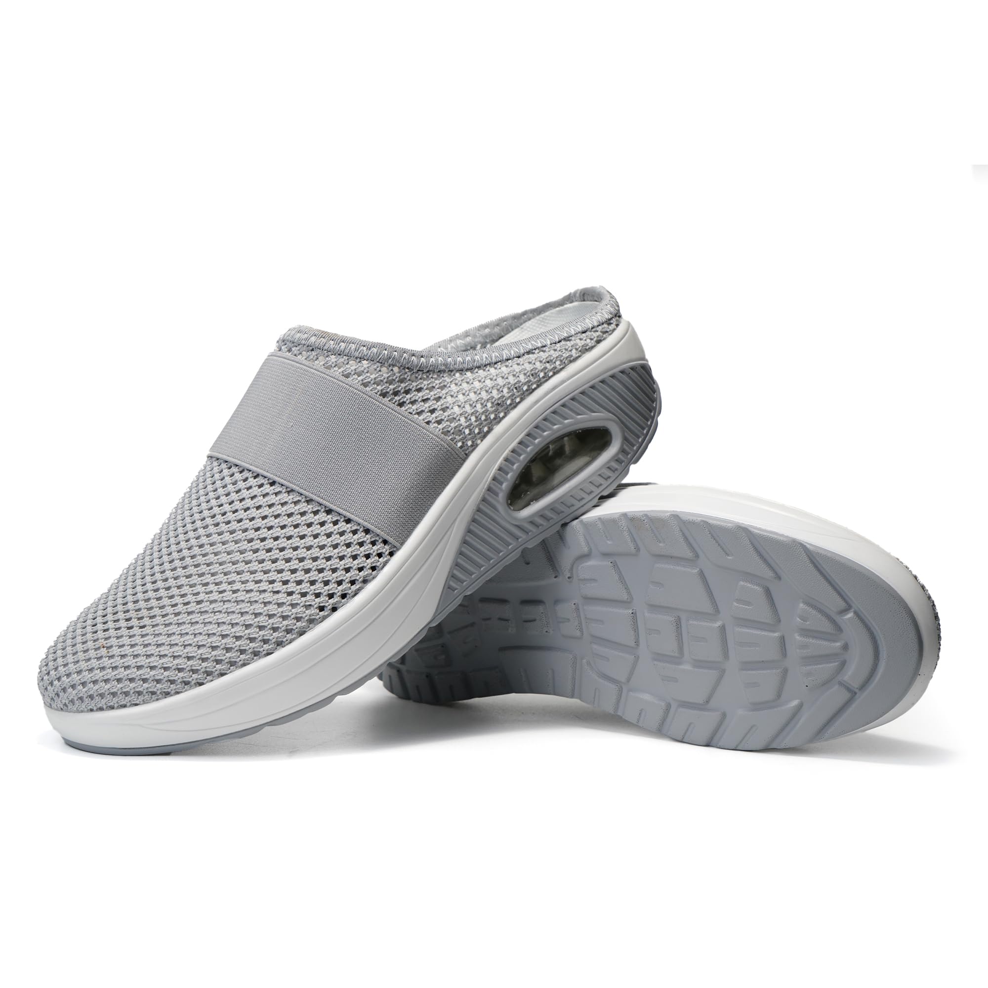 JOMIX Zuecos Mujer Malla con Colchón de Aire Chanclas Mujer Verano Basculantes Transpirables Talla 36-42 EU