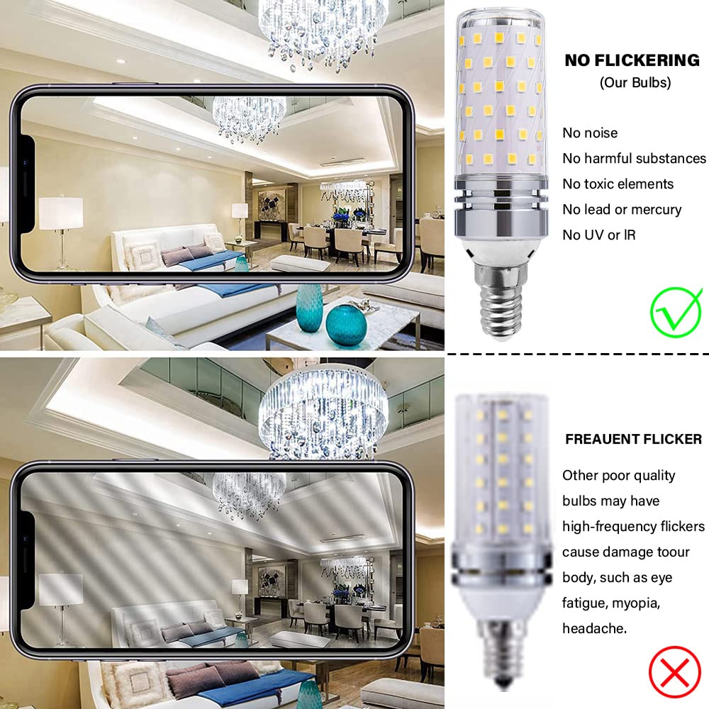 RYTM (Confezione da 10) Lampadine a LED, Lampadina a mais con base E14, Lampadine a LED Edison 16W 1100LM 160 Watt equivalenti, 3000K 4000K 6000K Non dimmerabile CA 85 V ~ 265 V