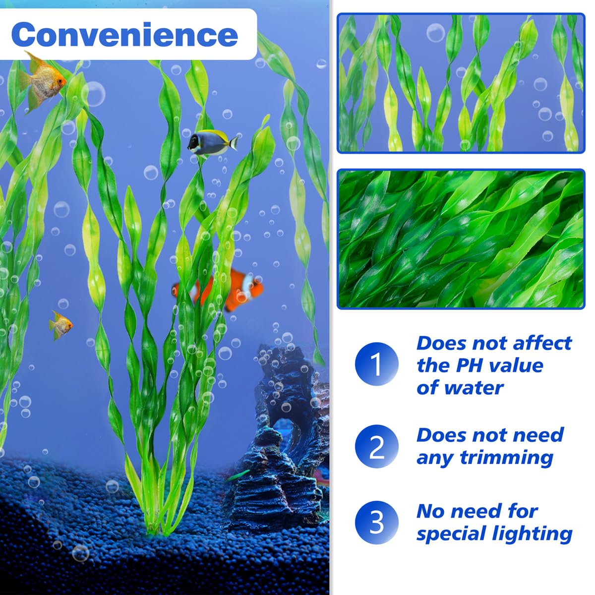 Amazon.co.jp: Ameliade 海藻デコレーション 水槽装飾 水槽 人工水槽  