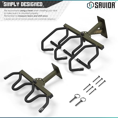 Miniatura 6 de Savior Equipment Estante para rifles de montaje en pared carabina táctica de escopeta de escopeta para armas de fuego estante de almacenamiento para