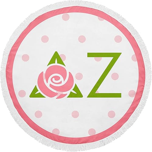 Miniatura 8 de greeklife.store Kappa Kappa Gamma Sorority - Toalla de playa redonda (60 pulgadas), de gran tamaño, súper absorbente, sin arena, gruesa toalla para