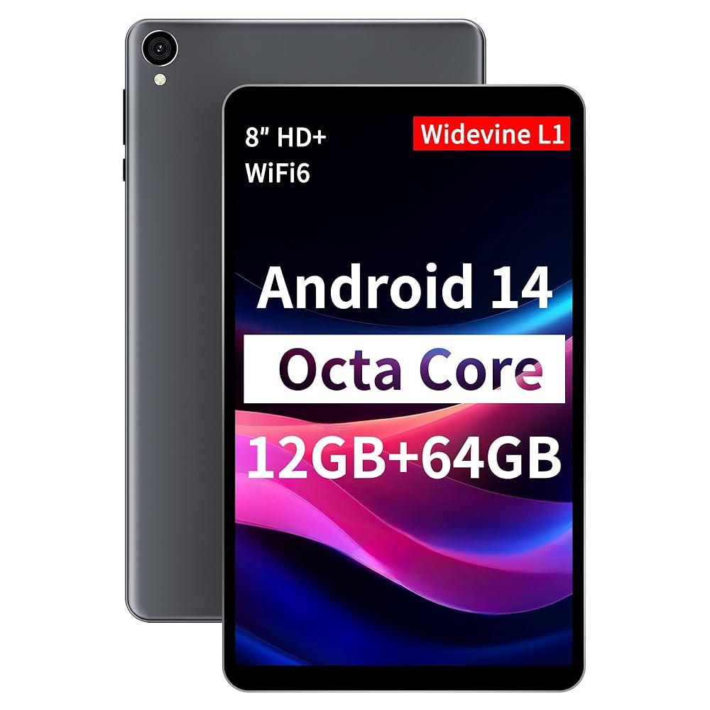 Android 14 Tablet 8 inch Tablets, 2025 Octa-Core Processor