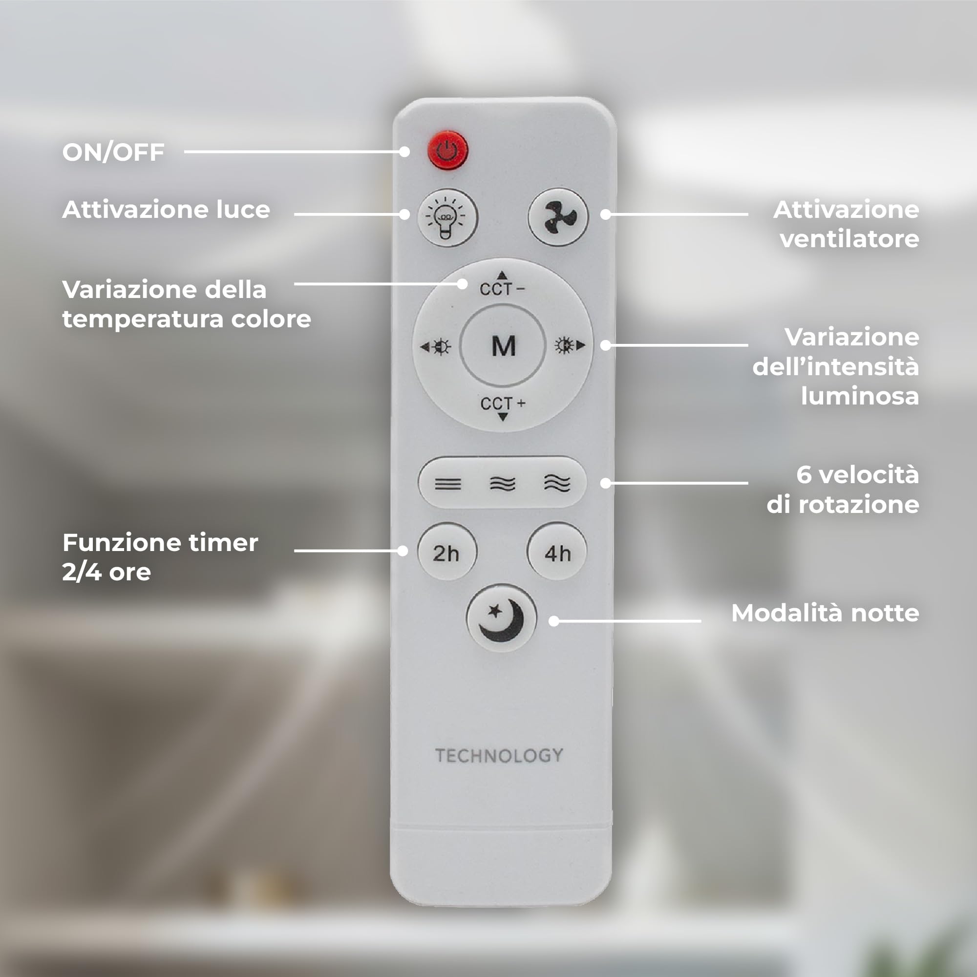 IlGruppone Lampadario con Ventilatore da Soffitto, Luce LED E27 Avvitabile – Lampadario con Ventola 2 in 1 Silenzioso con Telecomando, 6 velocità, Timer e Luce Dimmerabile 51 cm