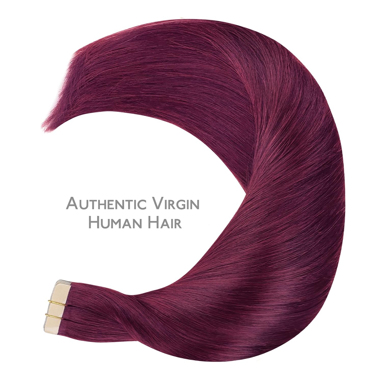  Tape in Hair Extensions Human Hair Light Burgundy Tape in Extensions, 10pcs 20g 10 inch Remy Invisible Tape Ins Straight Colored Soft Real Human Hair Tape in Extensions Refill Set Extensions thumbnail