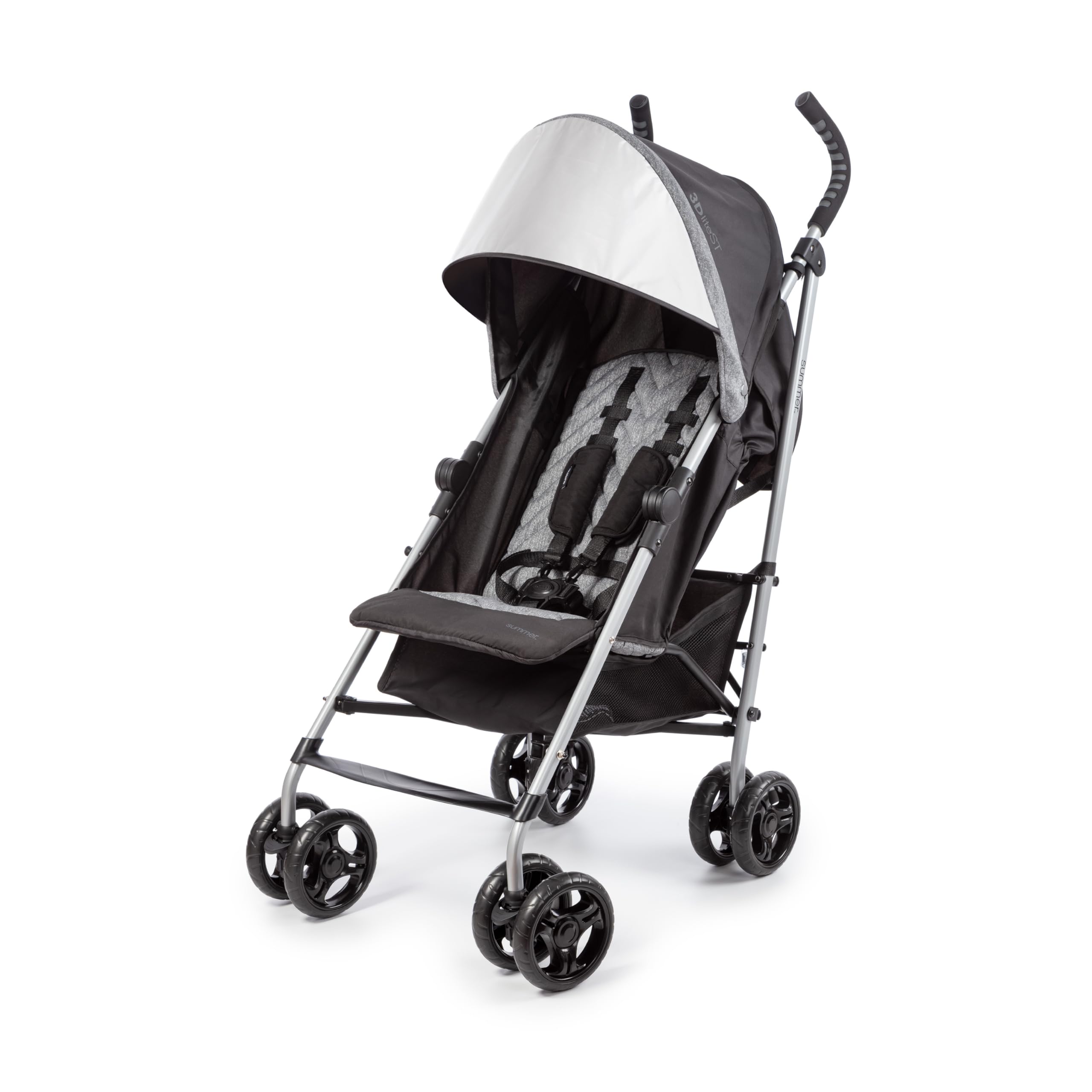 Photo 1 of ***Bar on bottom completely bent. Unable to use***3Dlite ST Convenience Stroller, Black & Gray - Lightweight Stroller with Steel Frame, Large Seat Area, Multi-Position Recline, Large Storage Basket - Infant Stroller for Travel and More***Bar on bottom com