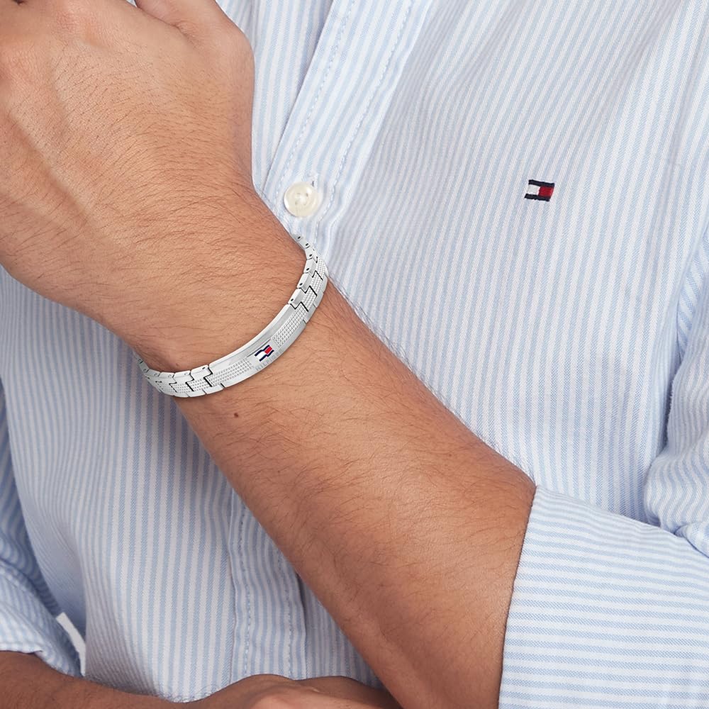 Tommy Hilfiger Jewelry Braccialetto a maglie da uomo in Acciaio Inossidabile - 2790419