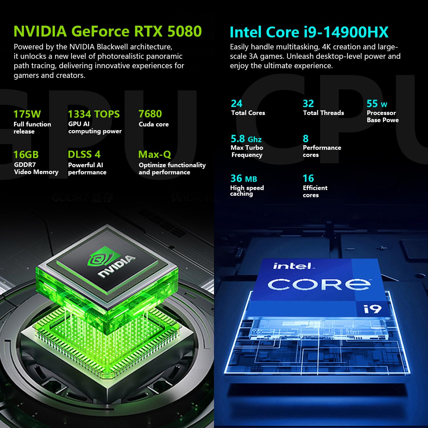 Thunderobot Radiant 16 i9 5080 2.5K Gaming Laptop | 16" QHD+ | up to 300Hz Refresh Rate | Intel Core i9-14900HX | GeForce RTX 5080 | 64GB DDR5 | 2TB SSD | RGB Backlit | Wi-Fi 6 | Win11 Home | Gray