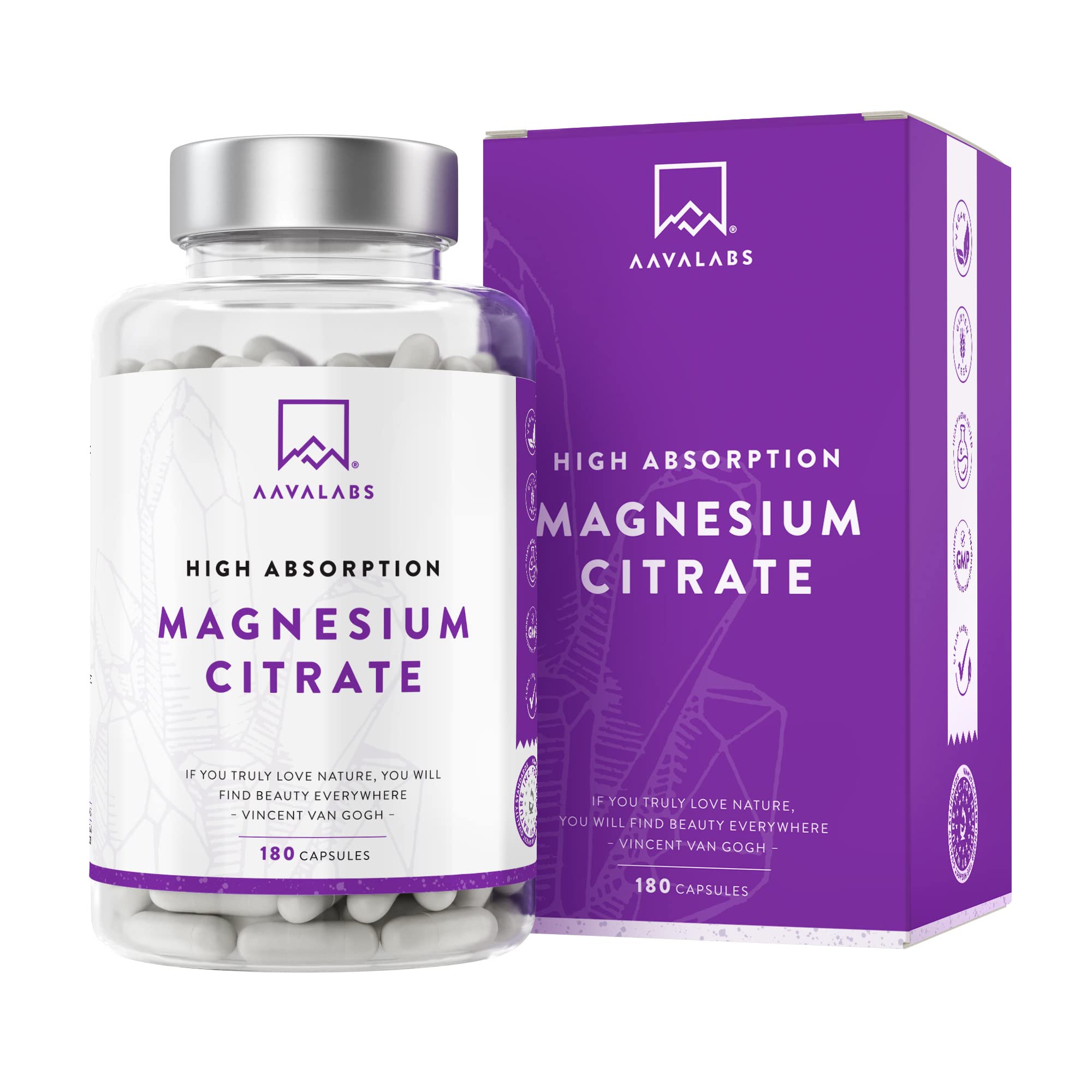 Buy Aavalabs Magnesium Citrate s 2231.25mg per Daily Dose of which
