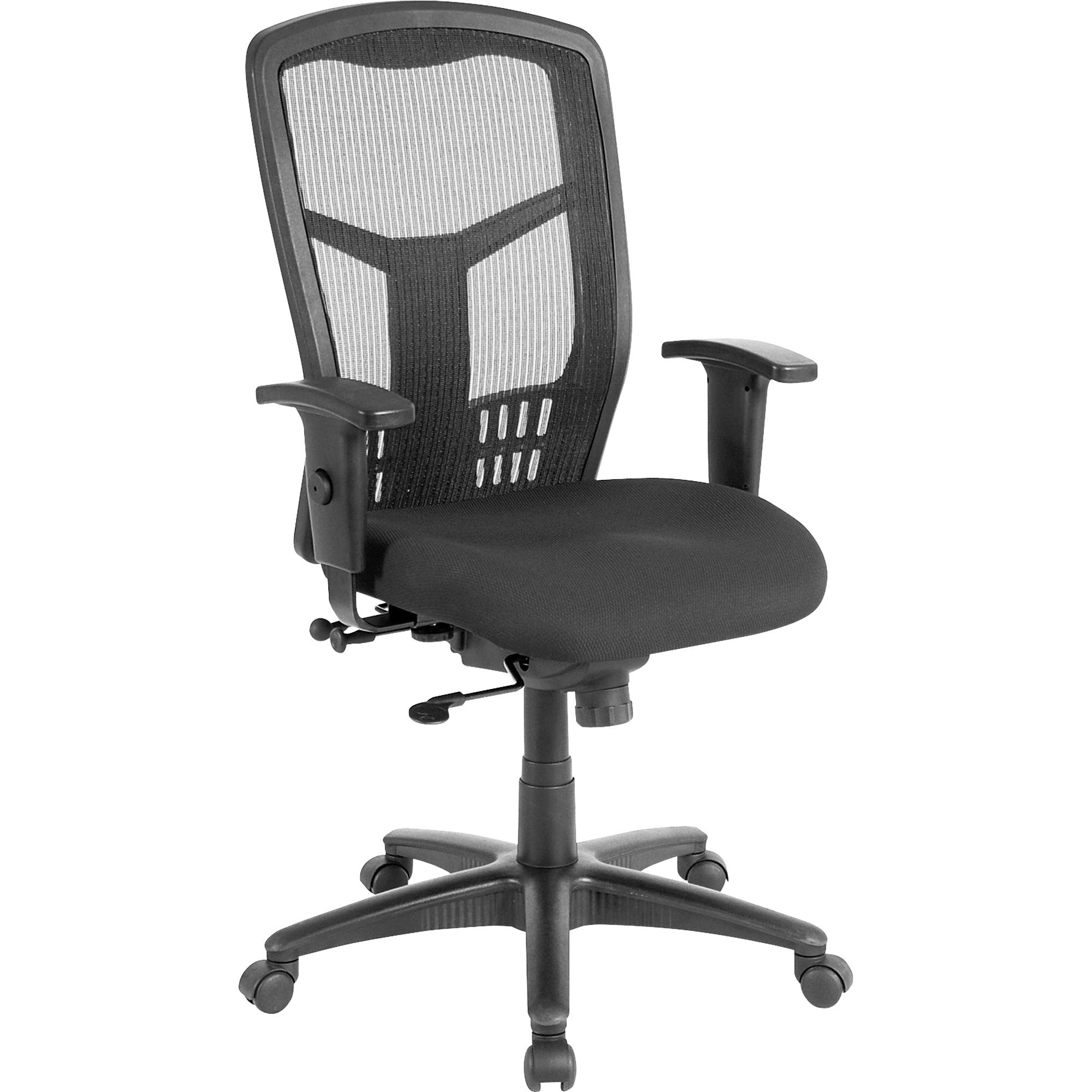 Lorell ErgoMesh Executive Swivel Chair, High-Back, Black