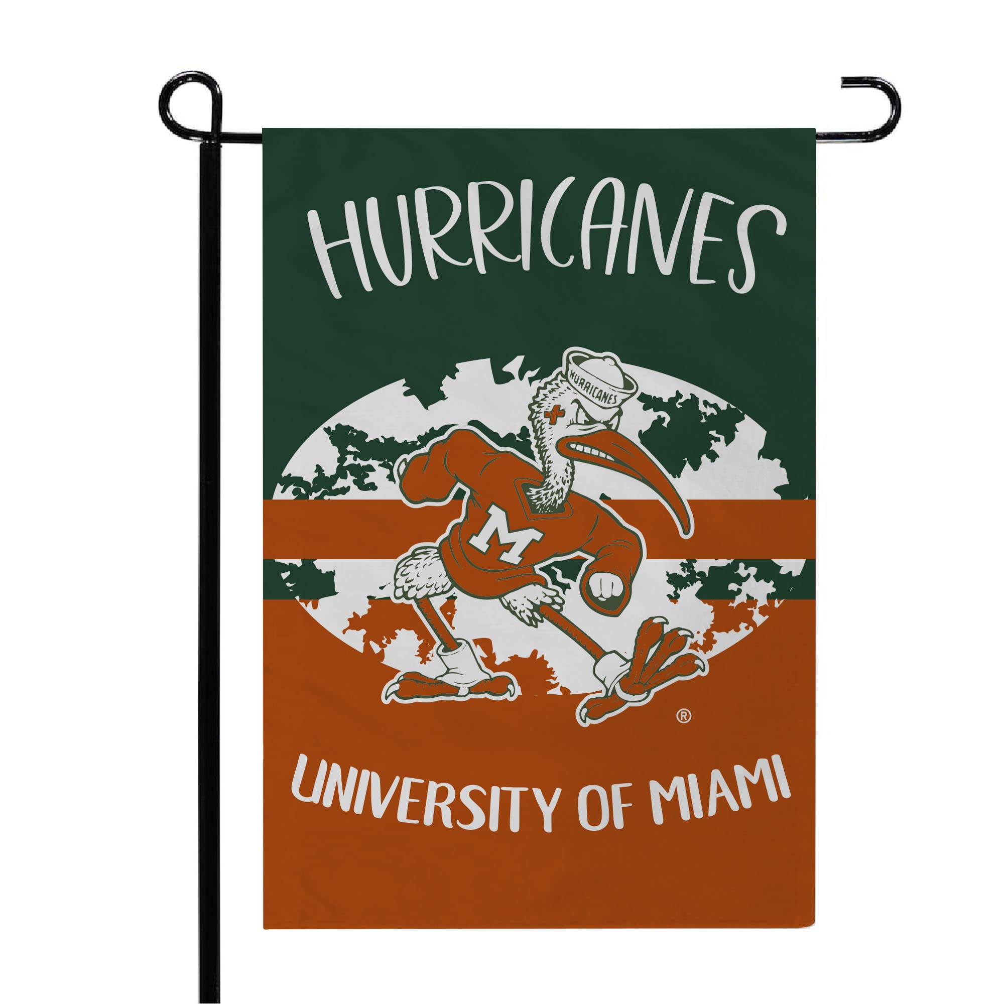 FANMATS Miami Hurricanes Garden Flag – 12x18 Inches, Double Sided, All-Weather Team Pride Flag - View #12