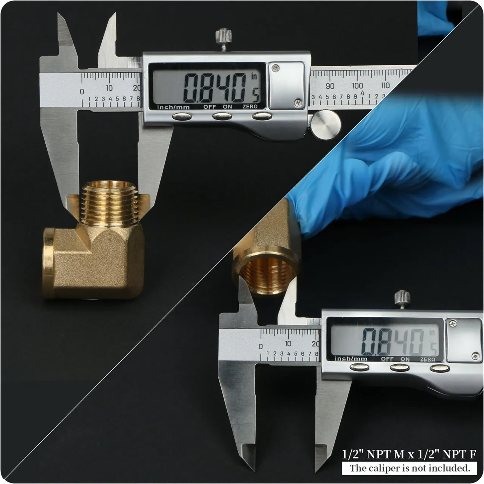 Raccordo A Gomito A 90 Gradi Per Tubi Solido 2 pezzi gomito da 90 gradi in ottone raccordo for tubo da 1/2 "NPT maschio a 1/2" NPT femmina Raccordo A Gomito