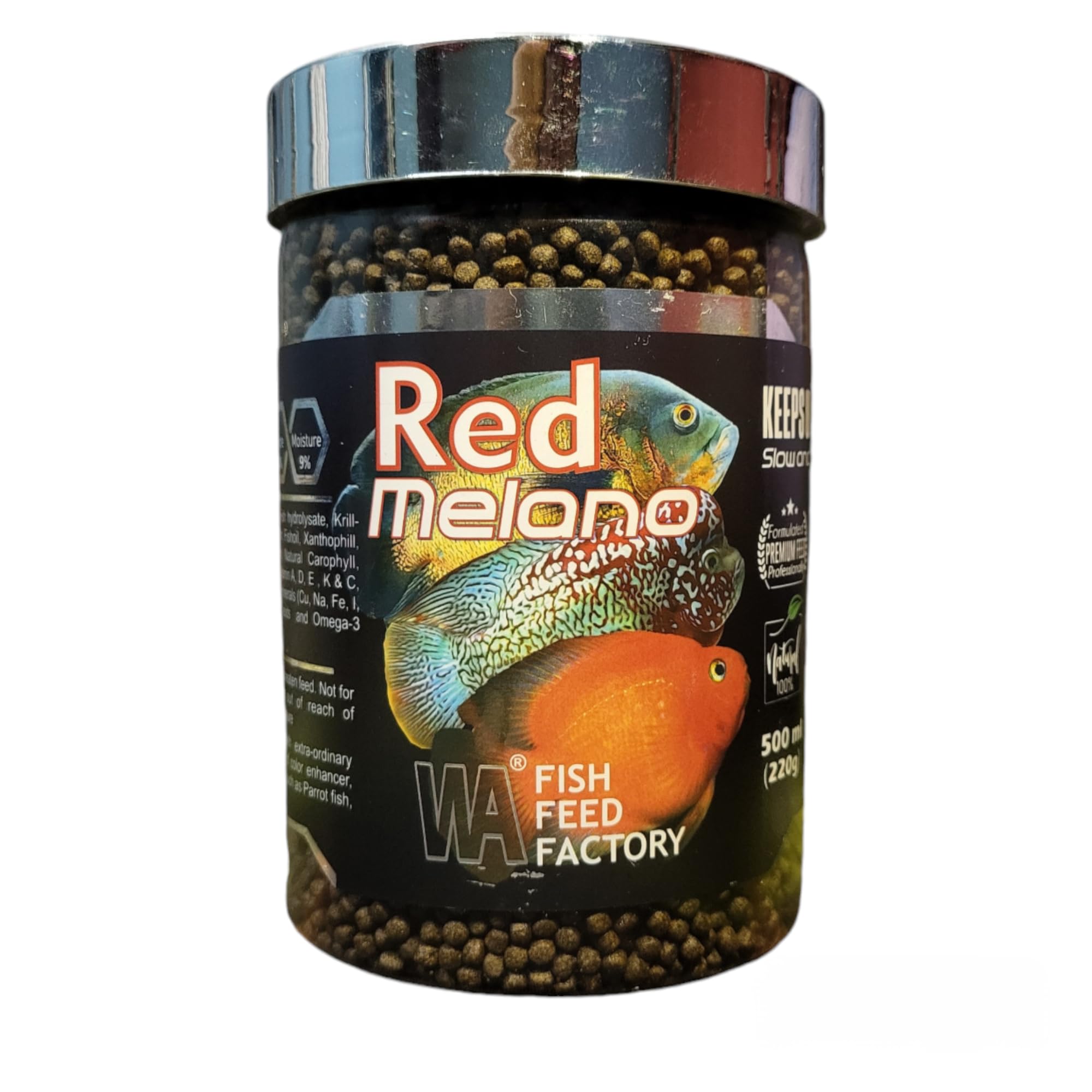 WA Red Melano Color Enhancing Fish Food | Floating Pellets | Natural Color Enhancer | Easy Digestion & Balanced Nutrition 220g(500ml) | Aquawiz India (B0DDYCC4XV) Amazon Price History, Amazon Price Tracker