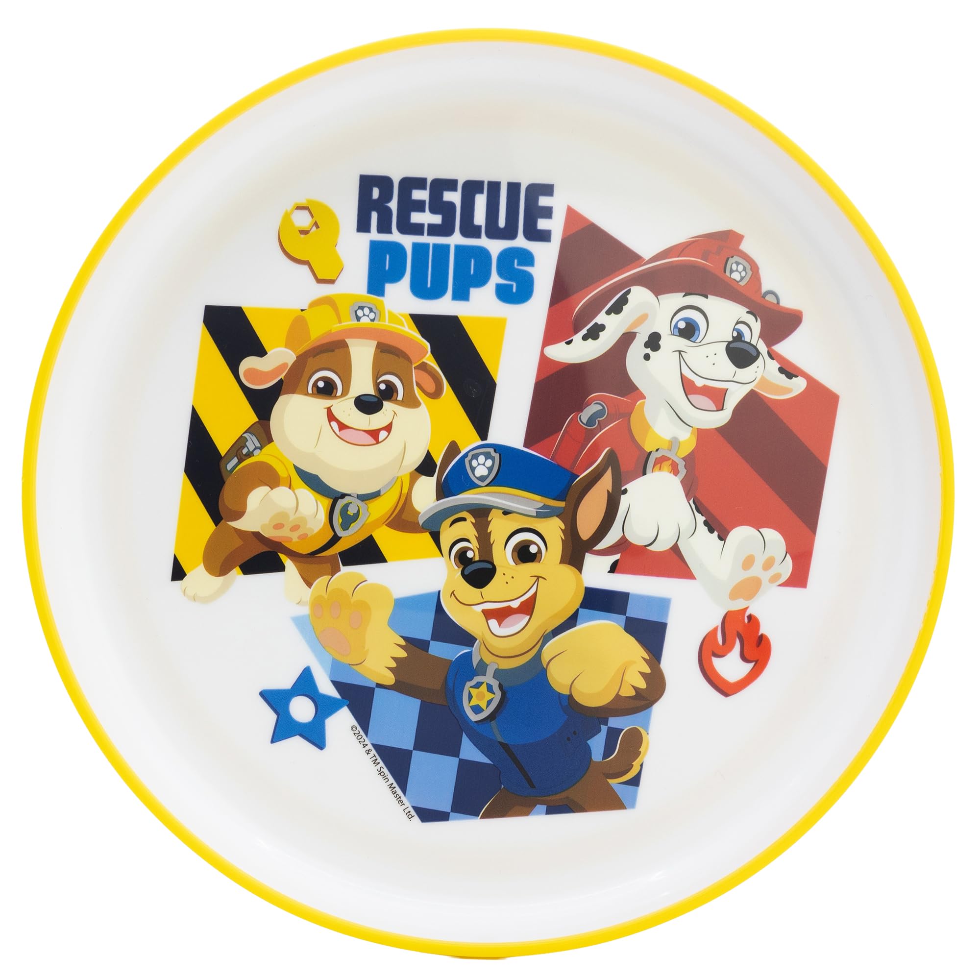 Wiederverwendbarer zweifarbiger Kinderteller mit rutschfestem Boden, Paw Patrol