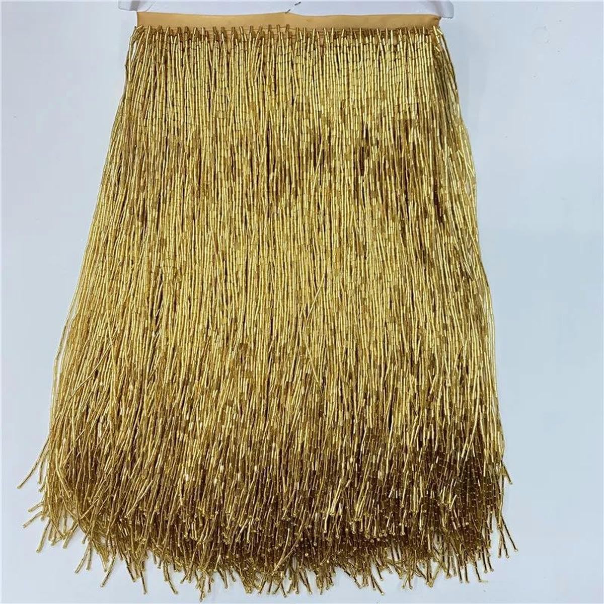 30 cm breit, 5 m/Los, Perlen, Spitzenfransenbesatz, Quaste für DIY, lateinamerikanische Tänze, Vorhänge, Kleidung, Tanzspitzenband, 5 m, Elfenbeinfarben