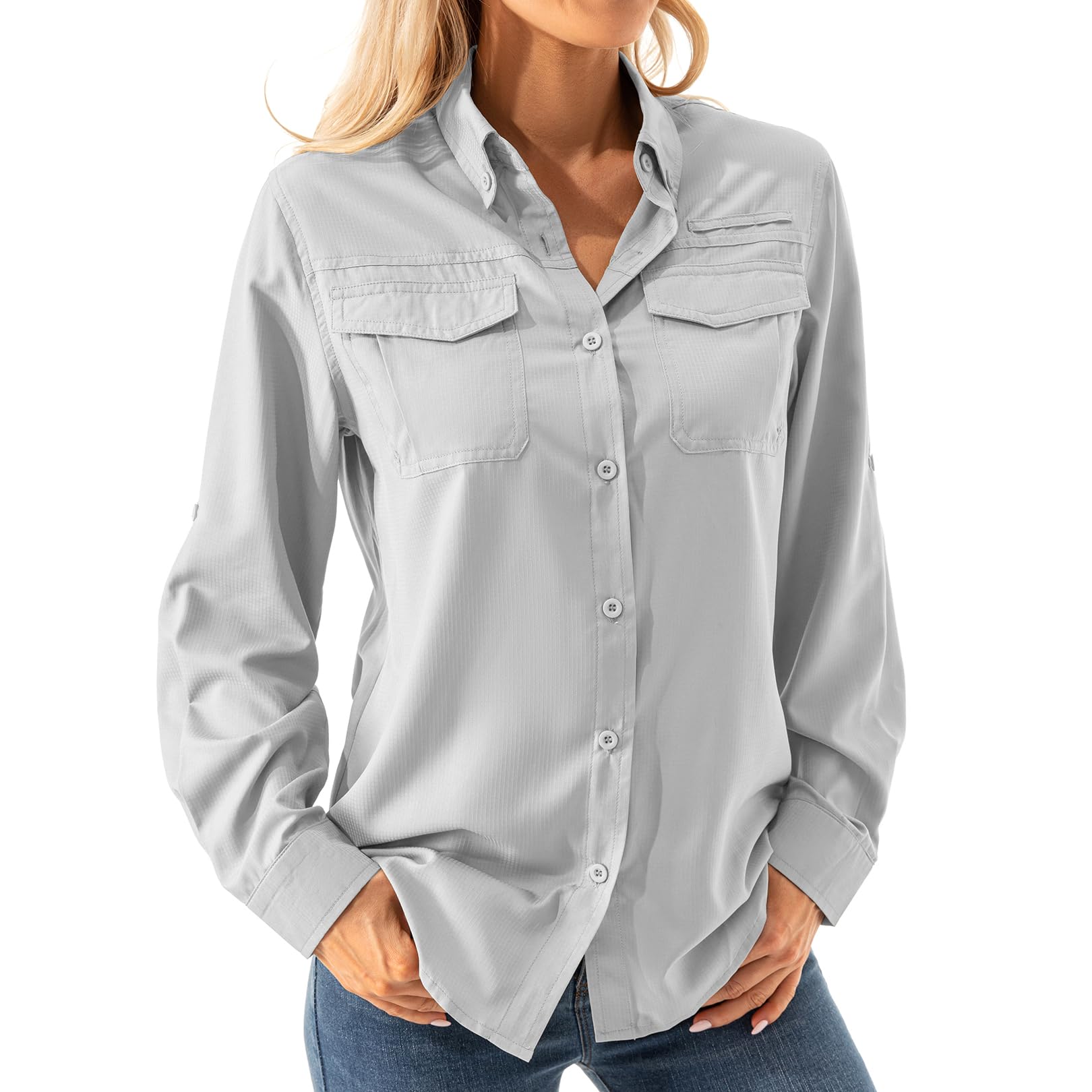 mixtiq Women's UPF 50 Safari Fishing Shirt