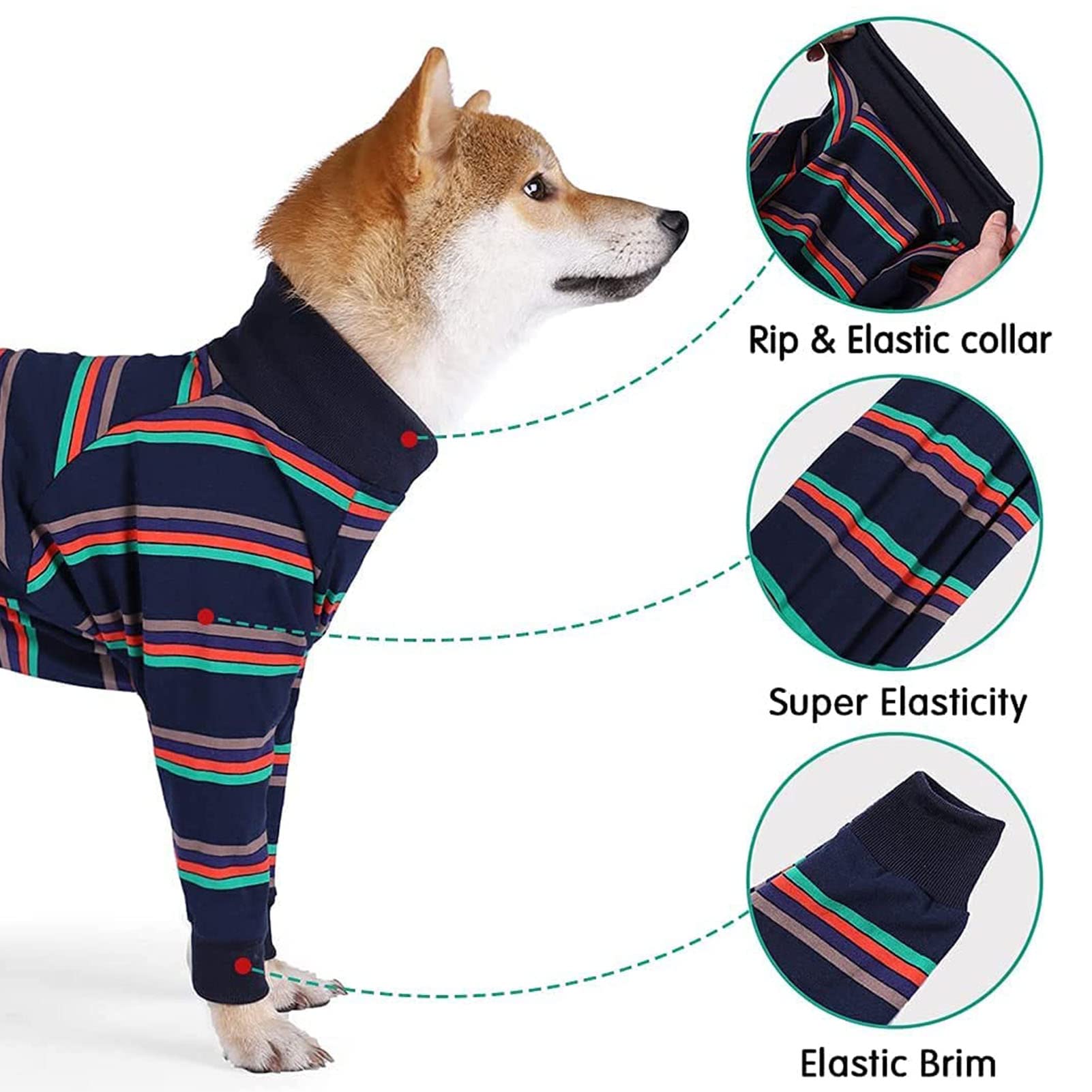 Hjyokuso Hondenpyjama met rits, hondenonesies voor kleine middelgrote